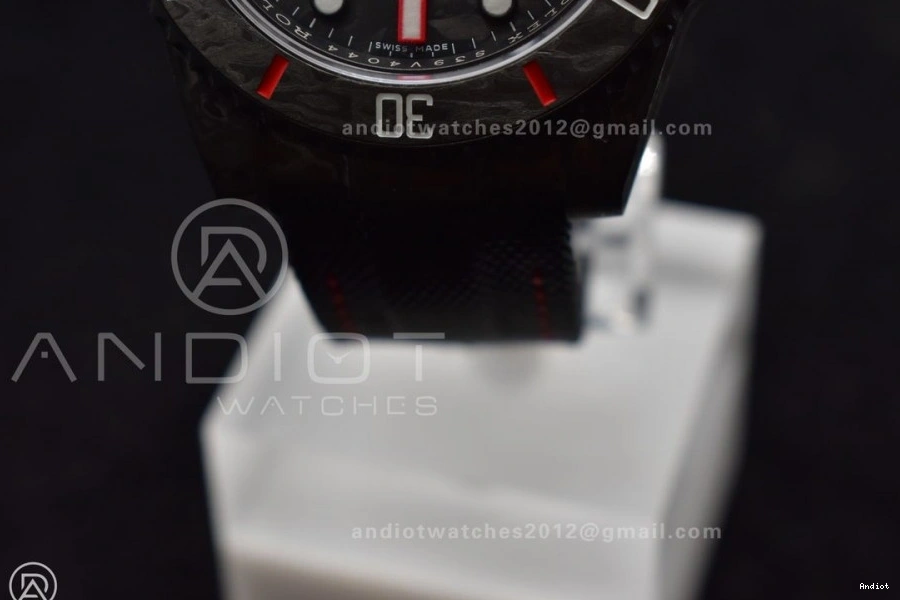 Nylon VSF Carbon Submariner VS3135 Edition Dial Best Black DIW on Red 1:1 Black Strap 0208